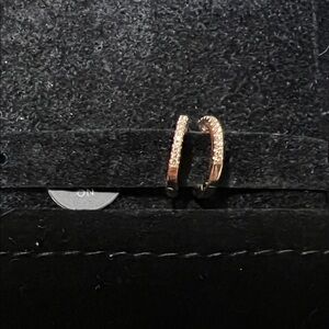 Ring Concierge Rose Gold Pavé Huggie Earrings